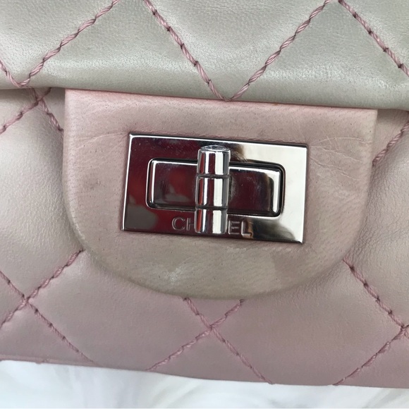 💞 CHANEL 💞 BARBIE OMBRE 2.55 DOUBLE FLAP QUILTED - Picture 7 of 16